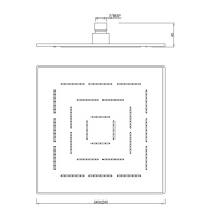 Jaquar Maze OHS-GRF-1629 Верхний душ 240*240 мм (графит)