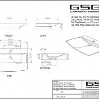 GSG Fly LAFLY000 Раковина универсальная 750*500 мм (белый глянцевый)