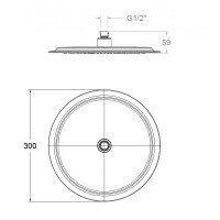 Ramon Soler RP300NM Верхний душ Ø 300 мм (чёрный матовый)