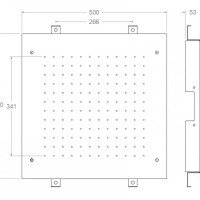 Ramon Soler Hydrotherapy REK500NM Верхний душ 500*500 мм (чёрный матовый)