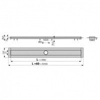 AlcaPlast Modular APZ13-950 Душевой лоток 950 мм - для декоративной решётки