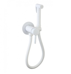 CeramaLux KRS/005 Гигиенический душ - комплект со смесителем (белый матовый)