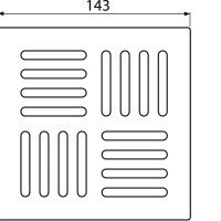 AlcaPlast MPV005 Дизайн-решётка для душевого трапа 143*143 мм (нержавеющая сталь)