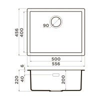 OMOIKIRI Yamakawa 4993180 Мойка для кухни 55*45 см (wind green)