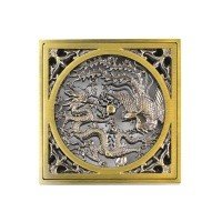Bronze de Luxe 21986-57 Душевой трап с дизайн-решеткой 100*100 мм (бронза)