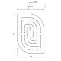 Jaquar Maze OHS-WHM-85859M Верхний душ 300*200 мм (белый матовый)