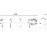 Savol Серия 66H S-006674H Вешалка с крючками - 4 крючка (чёрный | бронза)
