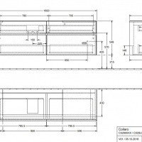 Villeroy Boch Collaro C02900FP Тумба под раковину 1600х500 мм (Glossy Grey).