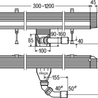 Viega Advantix Vario 736552 - Душевой лоток 300 - 1200 мм