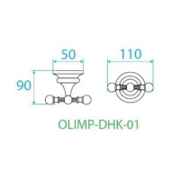 CEZARES OLIMP-DHK-02 Двойной крючок для халатов (бронза)