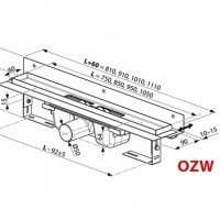Ravak 10° OZW X01635 Душевой лоток 1050 мм (нержавеющая сталь)