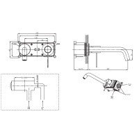 Raiber Graceful RP-004 Настенный смеситель для раковины (хром)