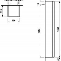 Laufen Kartell by 4.0828.8.033.642.1 Шкаф-пенал высокий