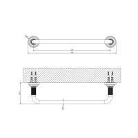 GESSI Venti20 65497.031 Держатель для полотенца 30 см (хром)