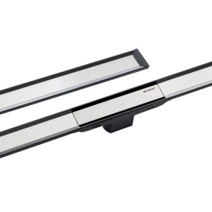 GEBERIT CleanLine 20 154.451.00.1 Накладная панель для душевого трапа обрезная 300 - 1300  мм (нержавеющая сталь | черный металл)
