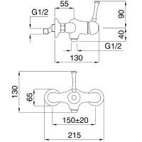 Bugnatese Denver BN.DNV-6438CR Смеситель для душа настенный (хром)