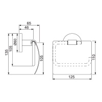 Jaquar Continental ACN-GRF-1153S Держатель для туалетной бумаги (графит)
