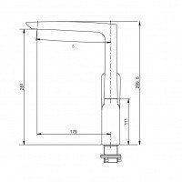Savol SK-H7001 Высокий смеситель для кухни (хром)
