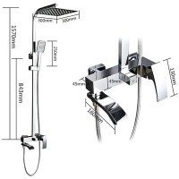 ALMAes Turia SDI-1808 Душевая система с изливом (черный матовый)