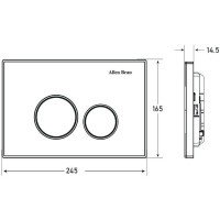 Allen Brau Priority 9.20001.31 Накладная панель смыва для унитаза (чёрный матовый | хром)