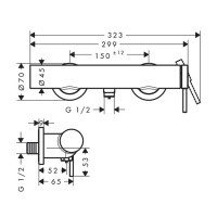 Hansgrohe Tecturis S 73622000 Смеситель для душа (хром)