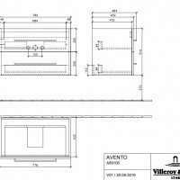 Villeroy Boch Avento A89100B3 Тумба под раковину 780х452 мм (чёрное стекло).