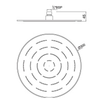 Jaquar Maze OHS-GDS-1633 Верхний душ Ø 300 мм (золото матовое)