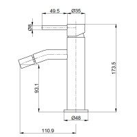 AQUAme Siena AQM6216GG Смеситель для биде (золото)