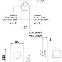 Remer Edge EG530NP Смеситель для душа (никель брашированный глянцевый)