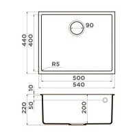 OMOIKIRI Bosen 4993232 Мойка для кухни 54*44 см (темный шоколад)