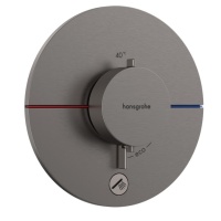 Hansgrohe ShowerSelect Comfort S 15562340 Термостатический смеситель для душа - внешняя часть (чёрный хром шлифованный)