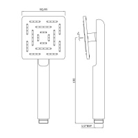 Jaquar Maze HSH-GDS-1655 Ручной душ (золото матовое)