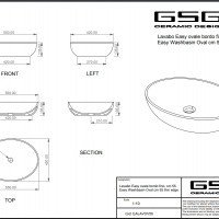 GSG Easy EALAVOV55000 Раковина накладная 550*420 мм (белый глянцевый)