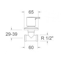 Ramon Soler BLAUTHERM 94071/2X1 Запорный вентиль 1/2" (хром)