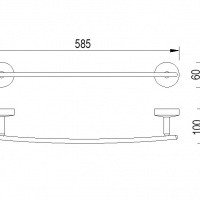 RUSH Fiji FI18531 Держатель для полотенца 600 мм (хром)