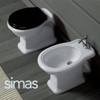 SIMAS Lante LA01bi - Унитаз напольный приставной | выпуск в пол (белый глянцевый)