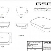 GSG Easy EALAVRE60000 Раковина накладная 600*420 мм (белый глянцевый)