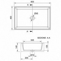 Scarabeo Teorema 2.0 5101 49 BK Раковина накладная 60*40 см (Ardesia)