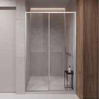 Vincea Slim-U VDS-2SU130CL Душевая дверь 1300*2000 мм (профиль хром | витраж прозрачное стекло)