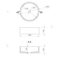 Salini ARMONIA 130112G Раковина накладная Ø 450 мм (белый глянцевый)