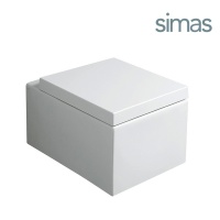 SIMAS Frozen FZ18+FZ004 - Подвесной унитаз 51*38 см, в комплекте с сиденьем и крышкой (белый глянцевый)
