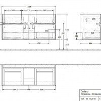 Villeroy Boch Collaro C012L0VH Тумба под раковину 1154х444 мм (Arizona Oak).