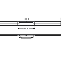 Hansgrohe RainDrain Flex 56046800 Трап для душа 1000 мм - внешняя часть (нержавеющая сталь шлифованная)