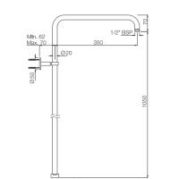 Jaquar Shower SHA-WHM-1211N Душевая стойка (белый матовый)