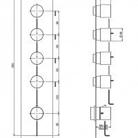 FIMA Carlo Frattini FimaTherm F3869X4NS Термостат для ванны - внешняя часть (чёрный матовый)