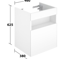 KEUCO Stageline 32822290001 Тумба под раковину 47*39 см - петли слева (инокс)