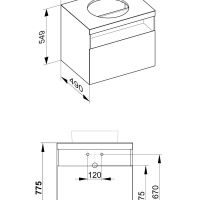 Keuco Stageline 32853300000 Тумба под раковину 65*49 см (белый)