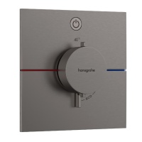 Hansgrohe ShowerSelect Comfort E 15571340 Термостатический смеситель для душа - внешняя часть (чёрный хром шлифованный)
