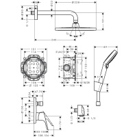 Hansgrohe Crometta S 27958000 Душевая система - комплект со смесителем (хром)