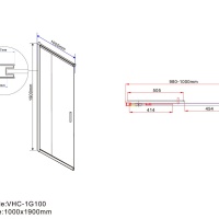 Vincea Garda VSS-1G1011CH Душевой уголок 1100*1000*1900 мм (профиль хром | витраж стекло "шиншилла")